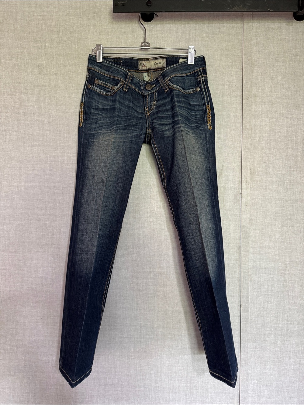 BKE Dark Wash Boot Cut Jeans - Blue